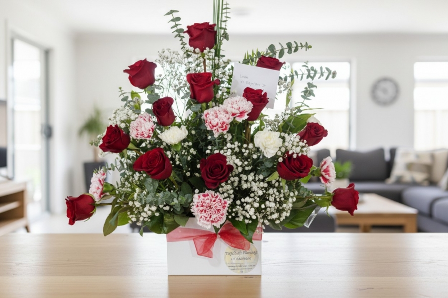 Red and pink rose 6